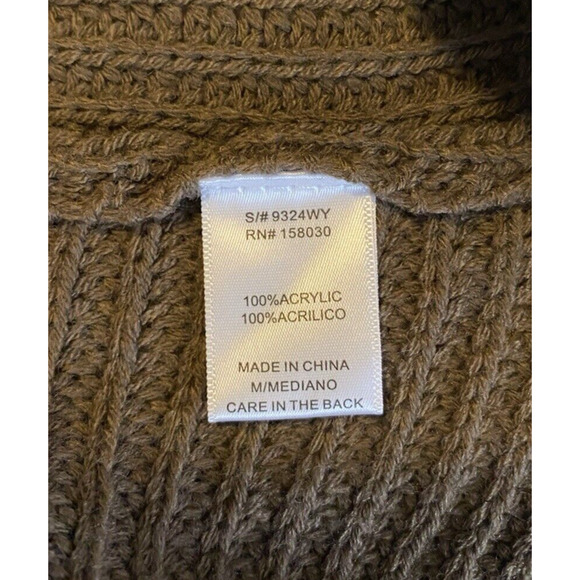 Love Tree Twist Knot Sweater Womens Medium M Brown Knit V Neck Pullover Sweater - Picture 5 of 12